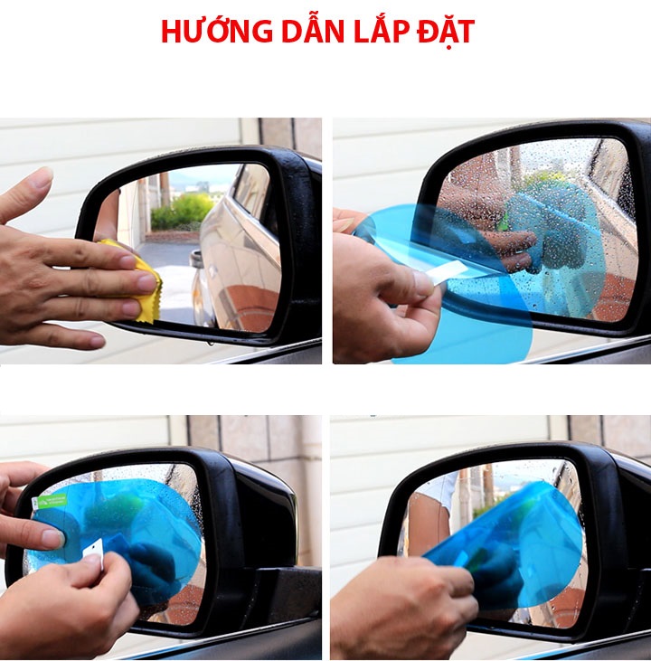 MIẾNG DÁN CHỐNG BÁM NƯỚC GƯƠNG Ô TÔ