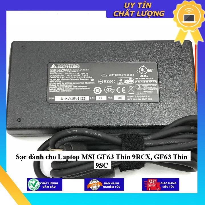 Sạc dùng cho Laptop MSI GF63 Thin 9RCX GF63 Thin 9SC - Hàng chính hãng  MIAC1247