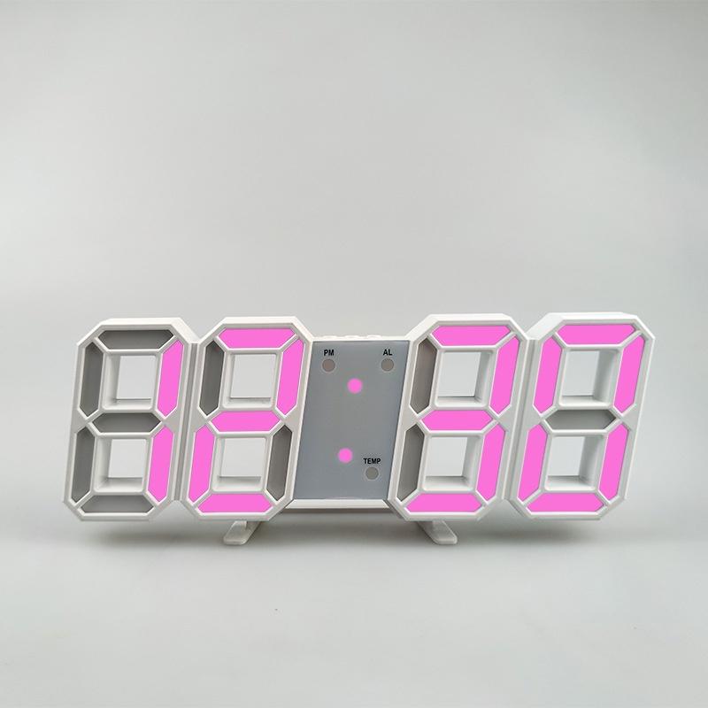 Đồng hồ led 3D để bàn treo tường thông minh có hiển thị nhiệt độ/ ngày tháng.