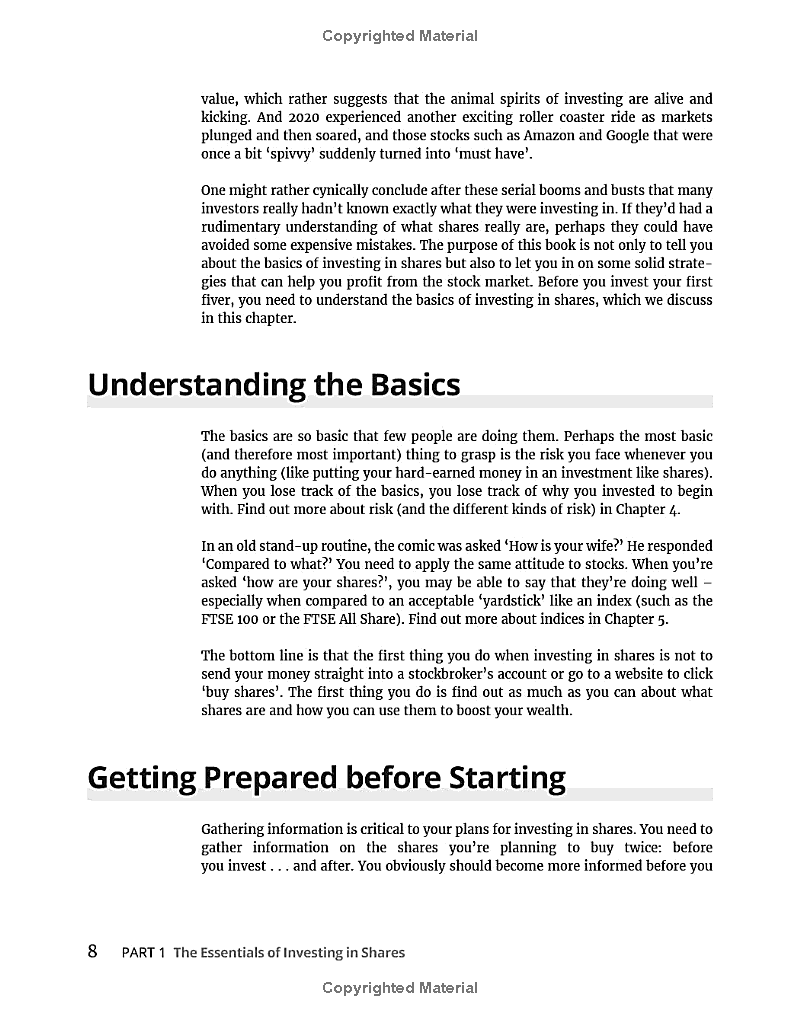 Sách ngoại văn: Investing In Shares For Dummies 3rd Edition