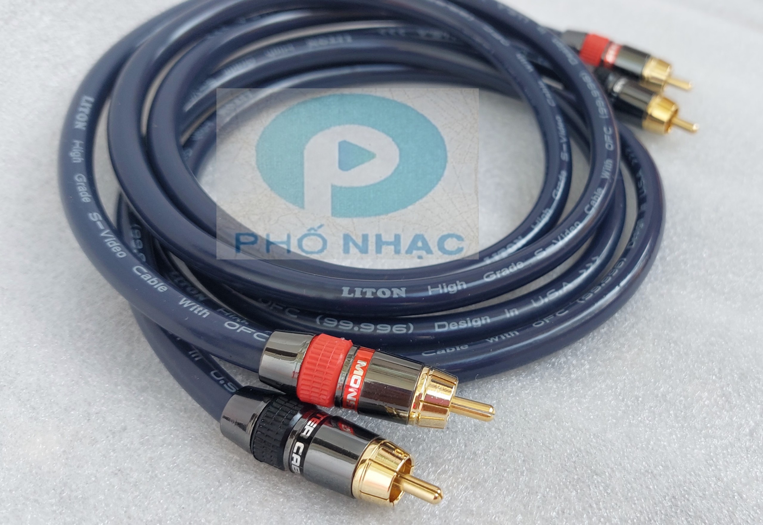 Cặp dây DIY 4 đầu AV hàng loại tốt, dây AV chống nhiễu đầu jack Monster xịn xò, dây tín hiệu AV - Hàng nhập khẩu