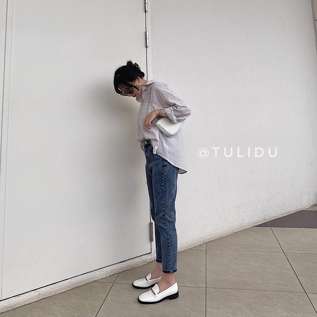 Quần Baggy Nữ Cạp Lưng Cao Co Giãn 4 Chiều Hàng Cao Cấp Quần Bò Nữ - Quần Jean Nữ Tulidu