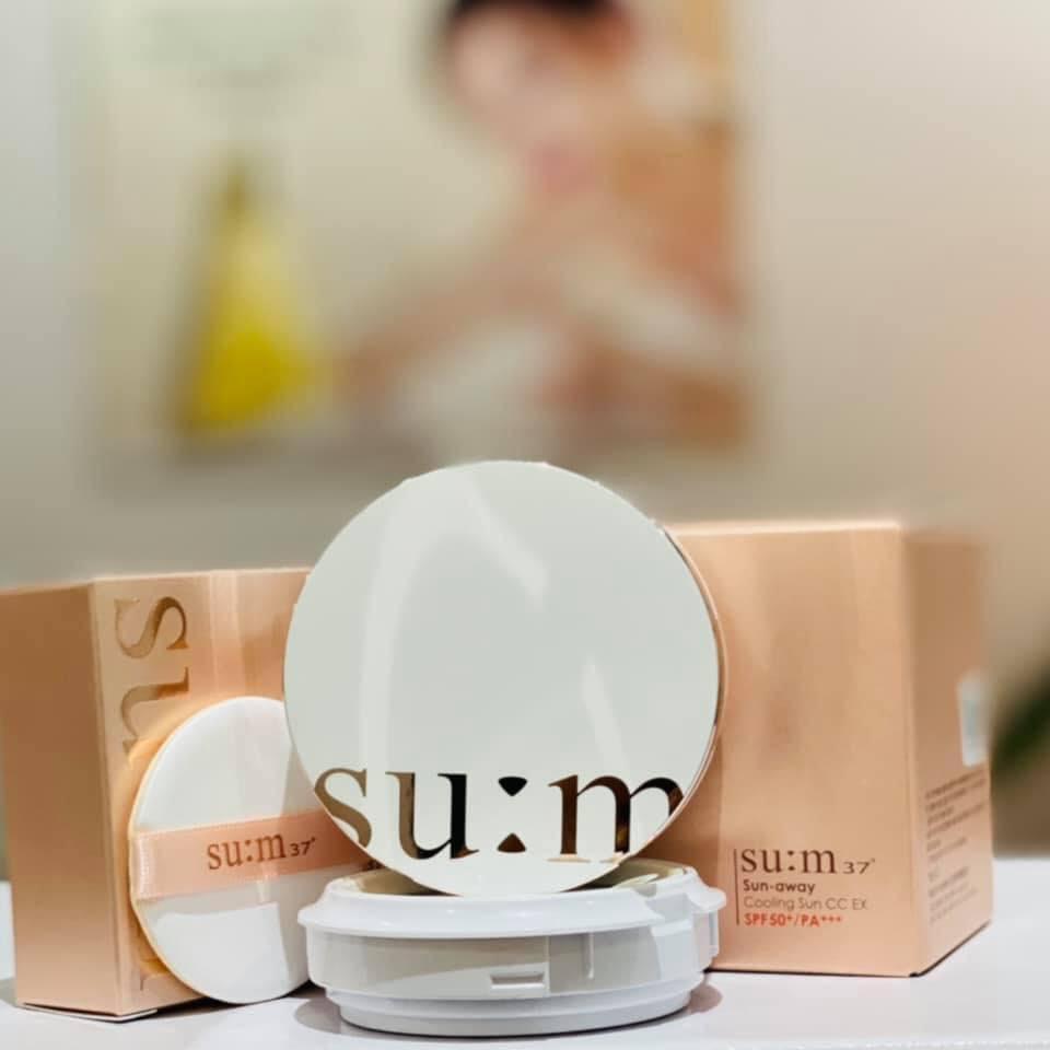 Cushion Chống Nắng Dưỡng Da - Su:m37 Sun Away Cooling CC EX SPF50+ ( Kèm 1 lõi )