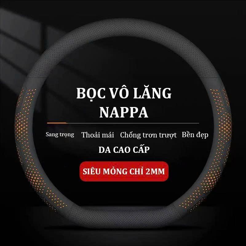Bọc Vô Lăng Dcut da Nappa,phù hợp cho xe VF3, VF5, VF6, VF8, VF9, VFe34, Limo green size 36cm