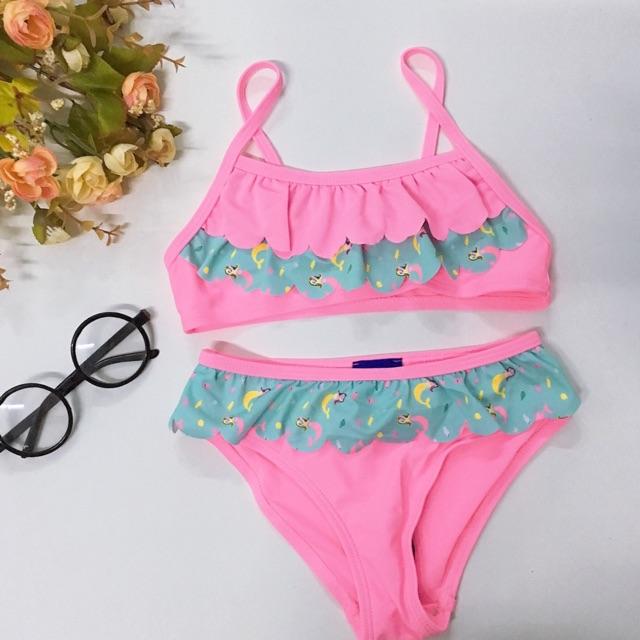 Đồ bơi bikini 2 mảnh viền nàng tiên cá (kèm bảng size hình cuối)