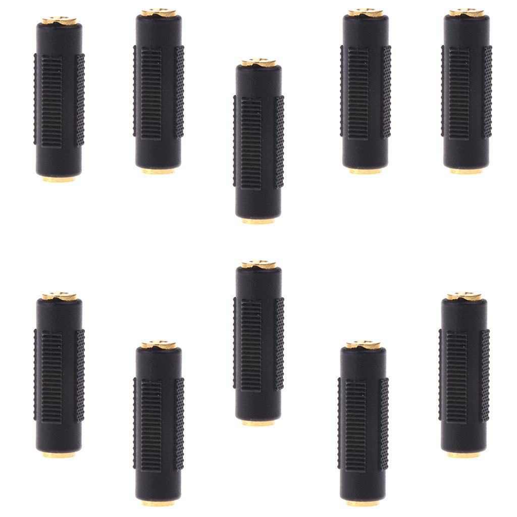 10x Mini 3.5mm Stereo Jack to 3.5mm Audio Female/ Female Adapter Connectors