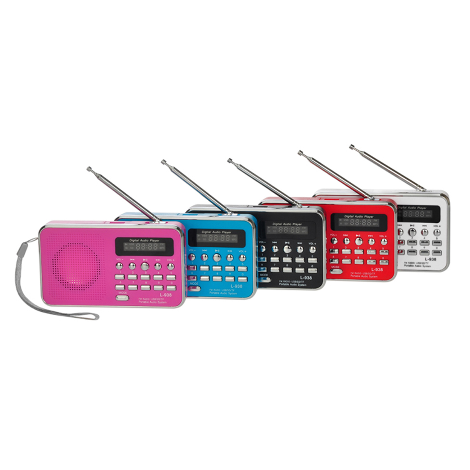 Loa Âm Thanh Nổi Kỹ Thuật Số 3W L-938 Đài FM Mini Chất Lượng Âm Thanh Trung Thực Cao Với Màn Hình 1,5 Inch