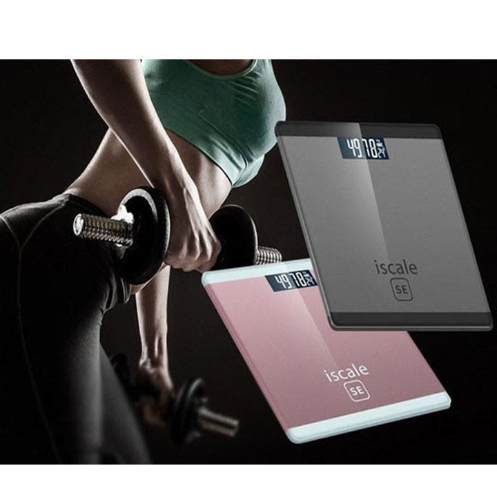 Cân sức khỏe điện tử mặt kính cường lực TẶNG THƯỚC DÂY