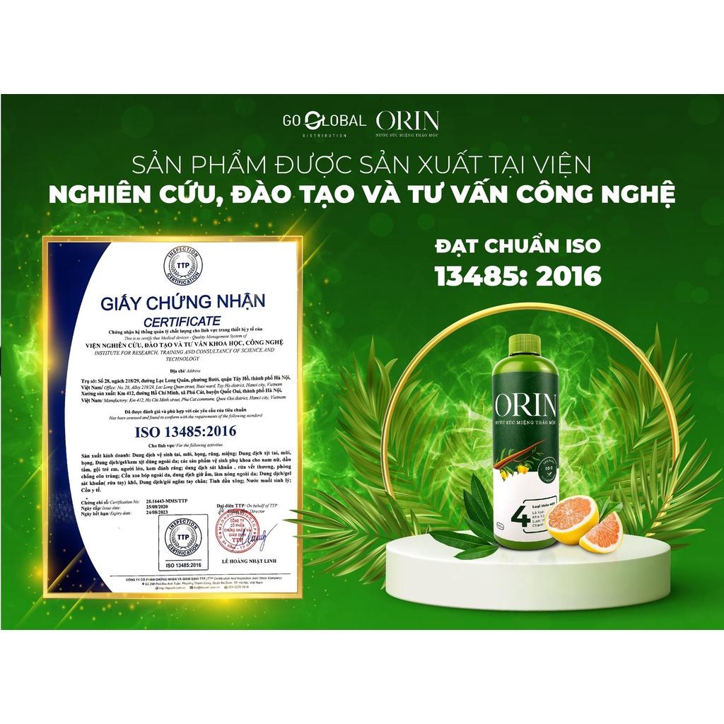 Nước súc miệng thảo mộc Orin 100ml ( Dược Phương Nam) ngừa sâu răng, kháng khuẩn, tan mảng bám