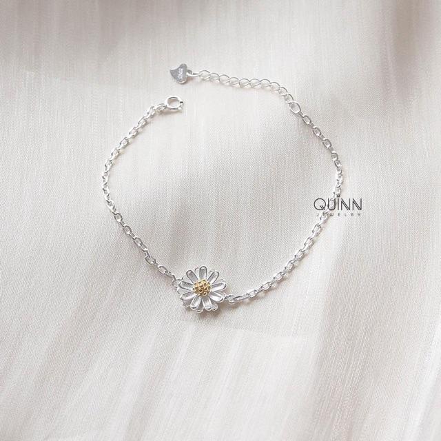 Lắc tay hoa cúc bạc 925