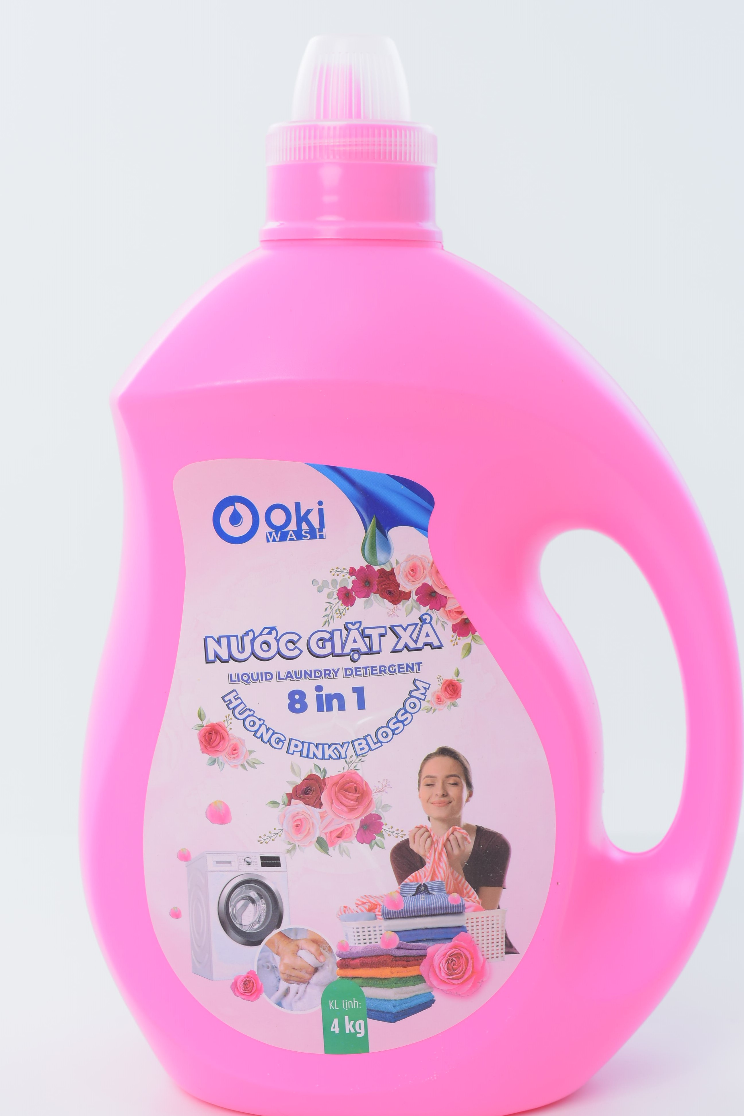 Nước giặt xả Oki wash Hương PINKY BLOSSOM 4kg