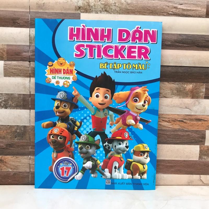 Hình dán STICKER bé tập tô màu