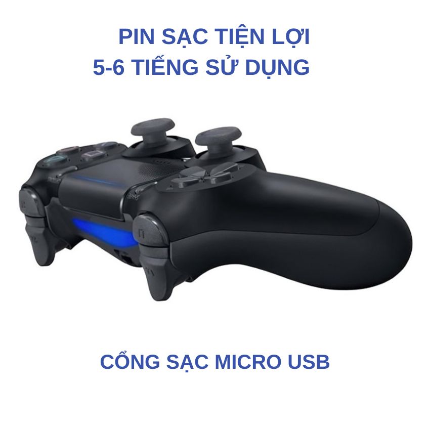 Tay cầm chơi game PS4 không dây Bluetooth - Bộ điều khiển trò chơi không dây PS4 chơi Fifa Online 4 dùng cho nhiều thiết bị TV/laptop/điện thoại tương thích với mọi hệ điều hành