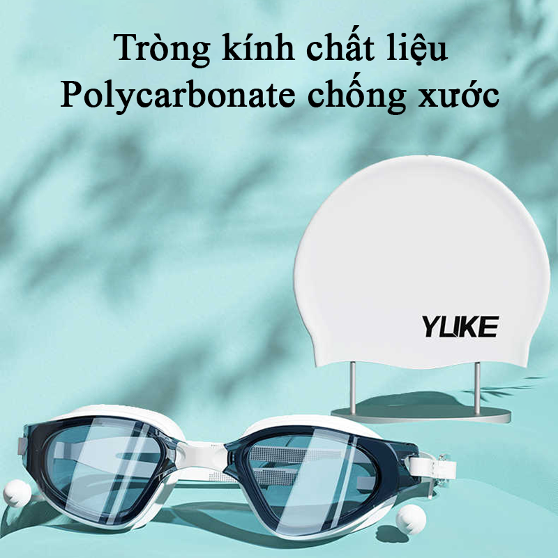 Kính Bơi Người Lớn Trẻ Em Nam Nữ 3 Lớp Chống Nước Chống Sương Mù HD Dây Silicon Chắc Chắn Kèm Mũ Bơi Và Nút Bịt Tai Kính Lặn Biển Cao Cấp Trong Suốt Độ Nét Cao Chống Mờ Chống Tia UV Có Đệm Silicon Không Đau Mắt