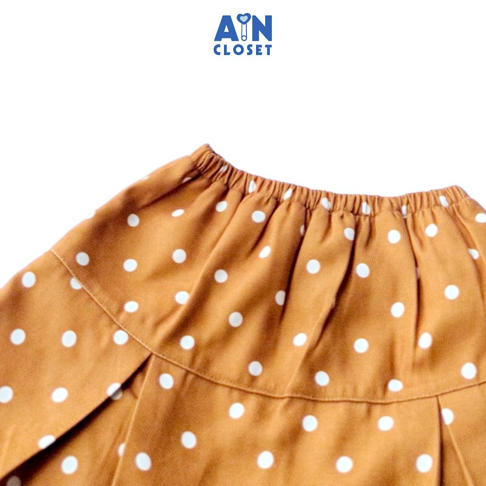 Chân váy Ngắn bé gái họa tiết Bi Vàng Nhung text - AICDBGVXIZDL - AIN Closet