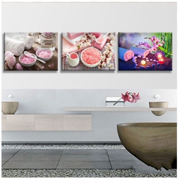 Bộ 3 Tranh Ép Gỗ MDF Trang Trí Phòng Spa Đẹp Và Độc Đáo W046