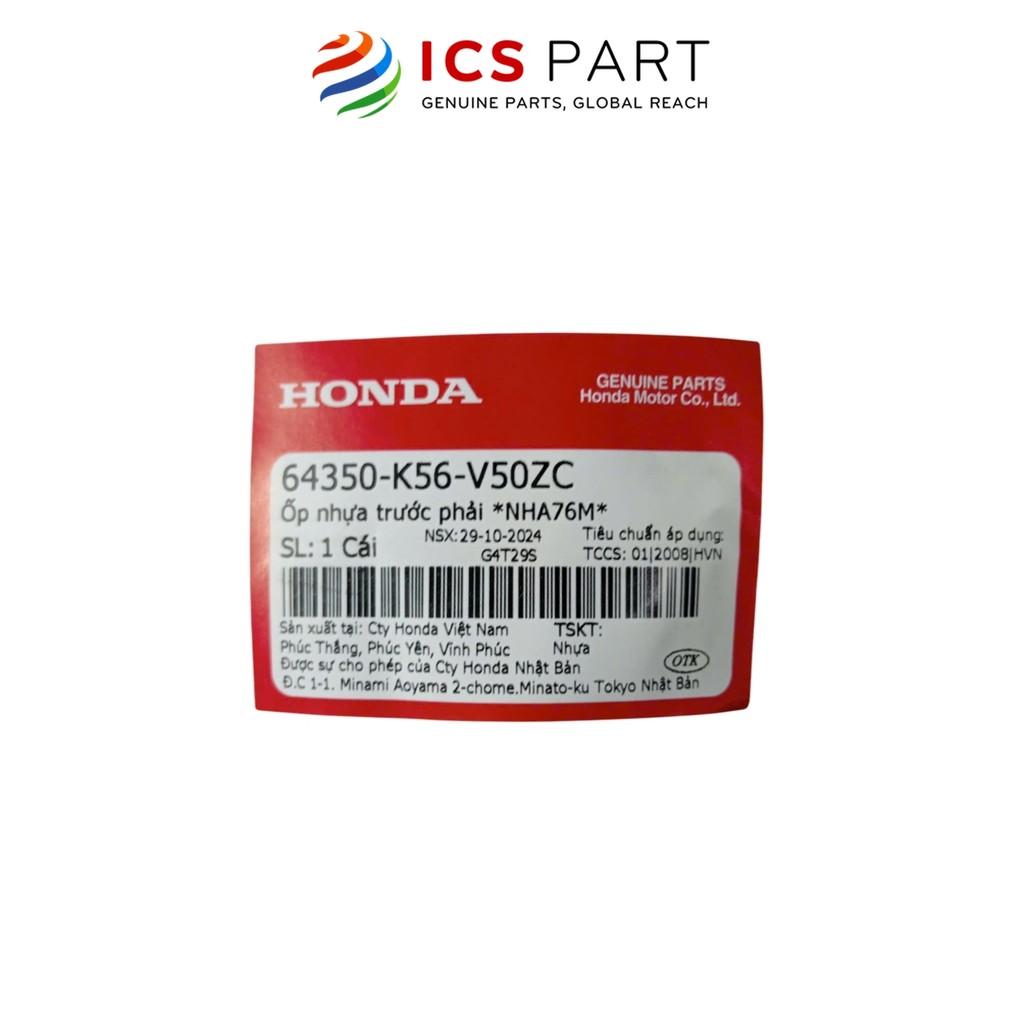 Nhựa Ốp Đèn Pha Phải Nha76M HONDA Winner X 2019 Màu Đen mờ (64350K56V50ZC)