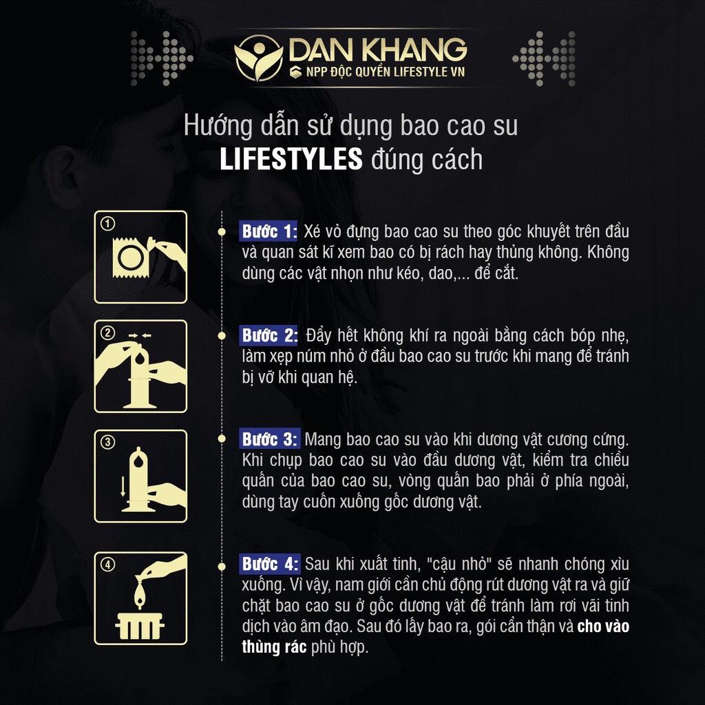 Bộ 4 Hộp Bao cao su LifeStyles Fantasy có gân ngang ôm sát cao cấp - Hộp 12 bao