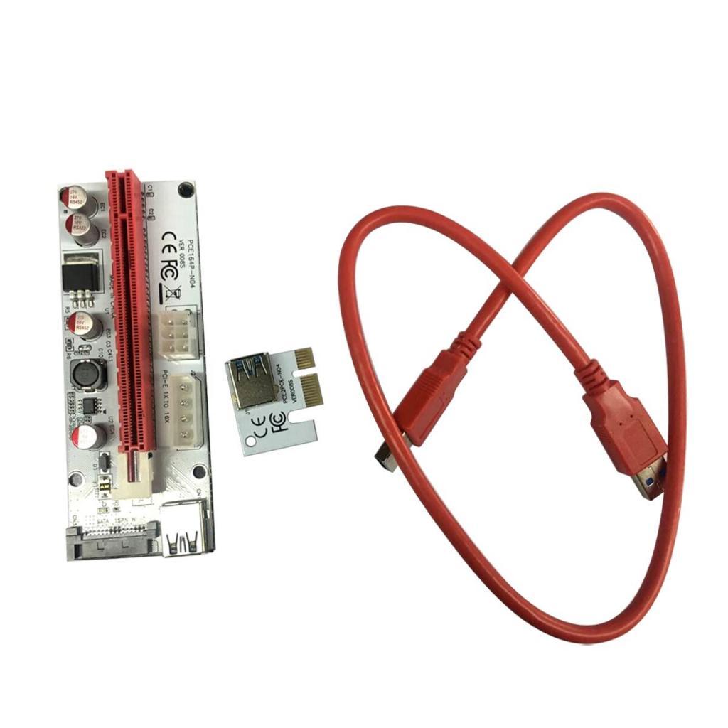 PCIE  Express PCI-E 1x To 16x Extender Riser Card USB 3.0   Cable