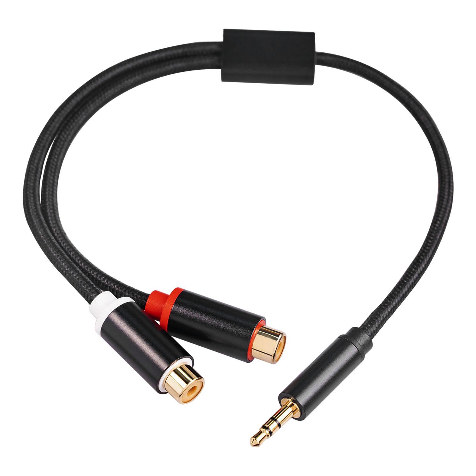 3.5mm to Dual RCA Cable Male-Female Audio Speaker Cord Splitter Cable for CD Player TV Stereo