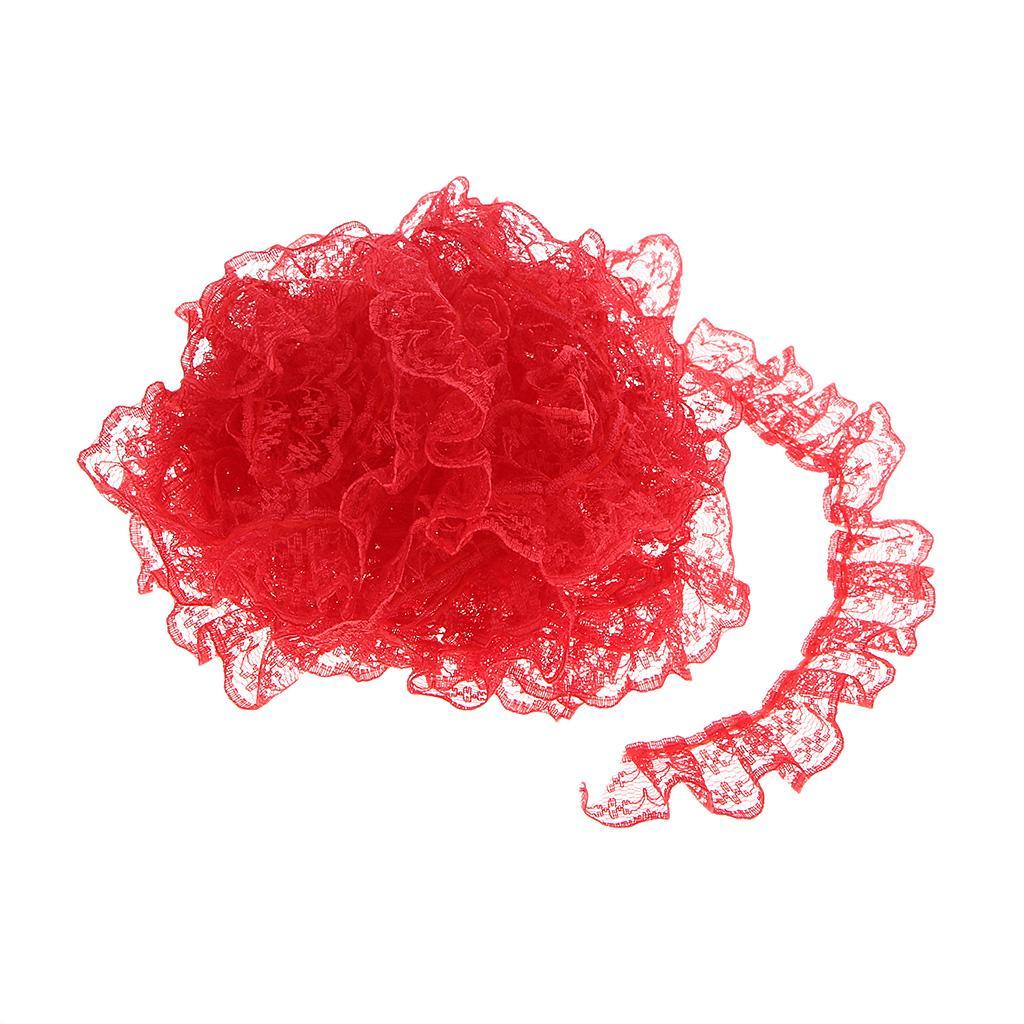 3-5pack 5 Yards Various Colors Ribbon Floral Elastic Lace Trim Handcraft