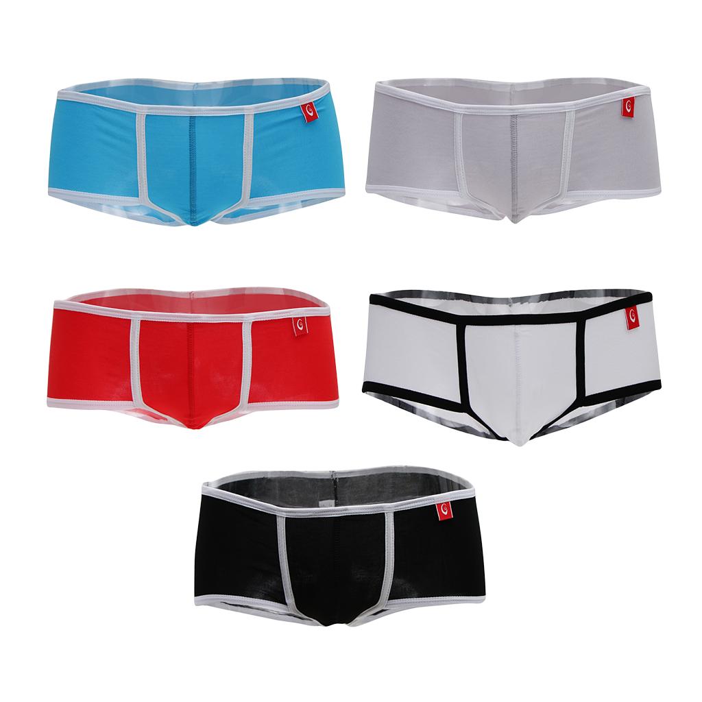 Men's Breathable Modal Boxer Briefs Underwear Stretch Briefs Trunks