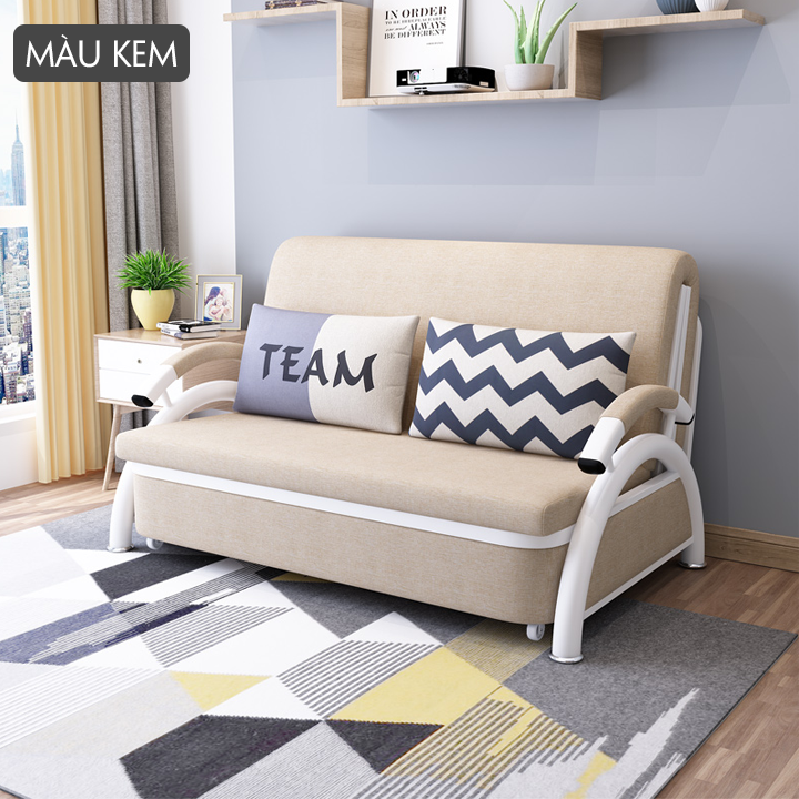Giường Ngủ Nệm Bọt Biển Tự Nhiên 1m90 x 1m30 Kiêm Ghế Sofa - Giường Sofa Gấp Gọn Kiêm Ghế Giường Đa Năng Kiêm Ghế Sofa Cao Cấp