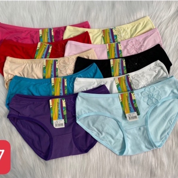 Combo 10 Quần Lót Nữ Đính Hoa Xinh Xắn Thun Cotton Mịn -Thái Lan
