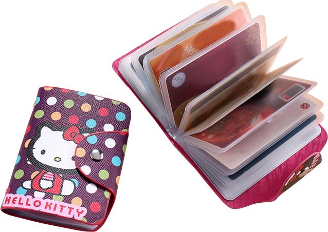 Ví bóp mini nữ Kitty cầm tay chứa 26 thẻ Atm, Visa, Card