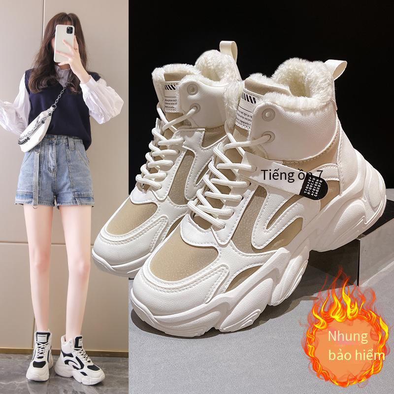 Giá thấp nhất giày nữ giày chạy bộ tăng chiều cao chống trượt giày vải spot ins giày triều