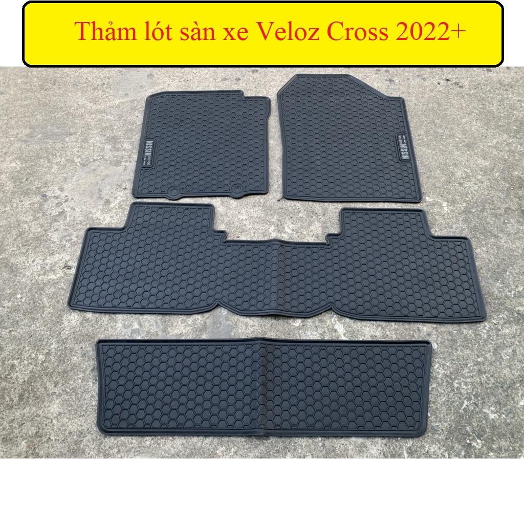 Thảm lót sàn, thảm sàn xe Toyota Veloz Cross 2022+ cao su đúc, vân tổ ong, không mùi, MẪU NISSIN