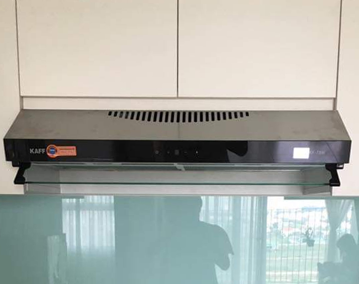 Máy hút mùi âm tủ inox phối kính cảm ứng 800mm KAFF KF-888I - Hàng Chính Hãng