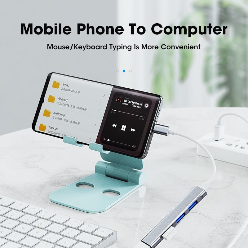 Bộ Chia 4 Cổng USB 3.0 Type C Tốc Độ Cao Cho Máy In OTG/PC