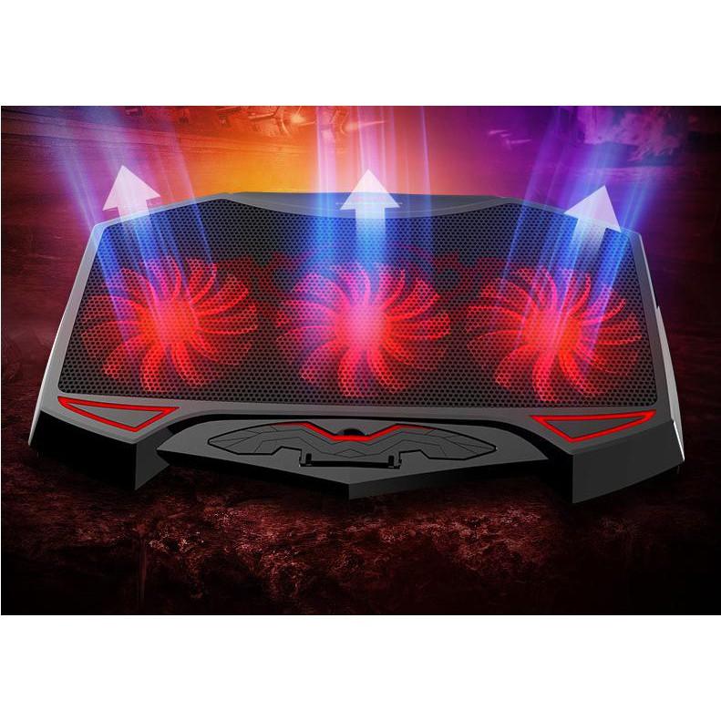 ️ Đế Tản Nhiệt Máy Tính Laptop Gaming Cao Cấp, 3 Quạt Gió, Thiết Kế Độc Đáo