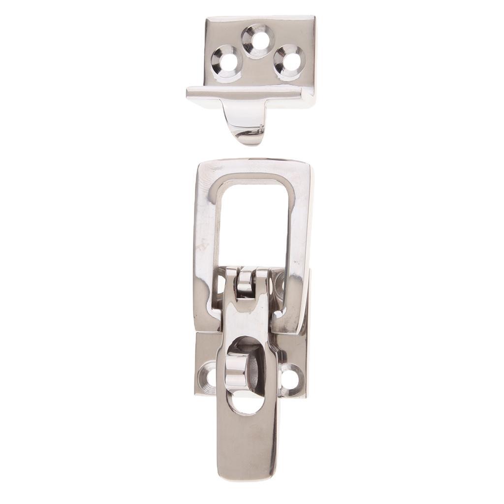 Stainless Steel Safety Pivoting Eye Lock Reel Lock for Boat RV Door Parts Hardware 3.0 Inch