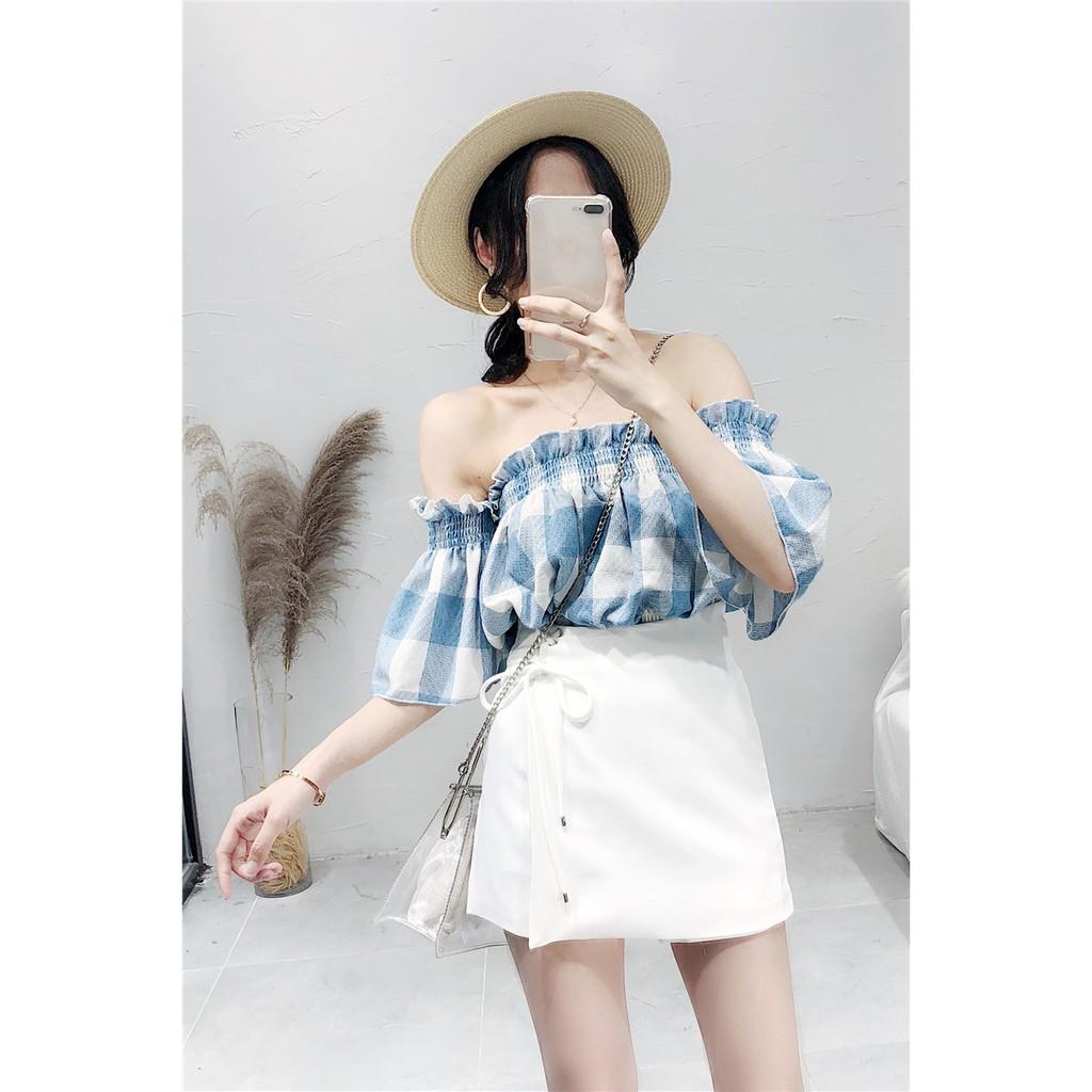 Áo kiểu Hàn Quốc hở vai - Bl001