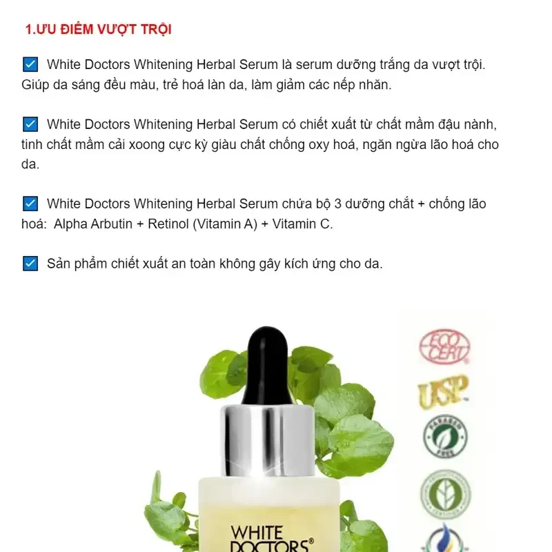 Serum trị mụn White Doctors Acne Herbal Serum 25g