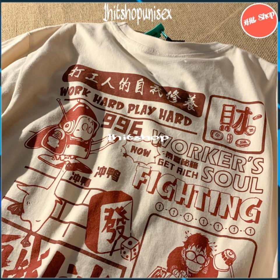 Áo phông nam nữ 1HITSHOP UNISEX Áo Thun Tay Ngắn Hoạ Tiết In Phong Cách Ulzzang Hàn Quốc cotton mát hút mồ hôi