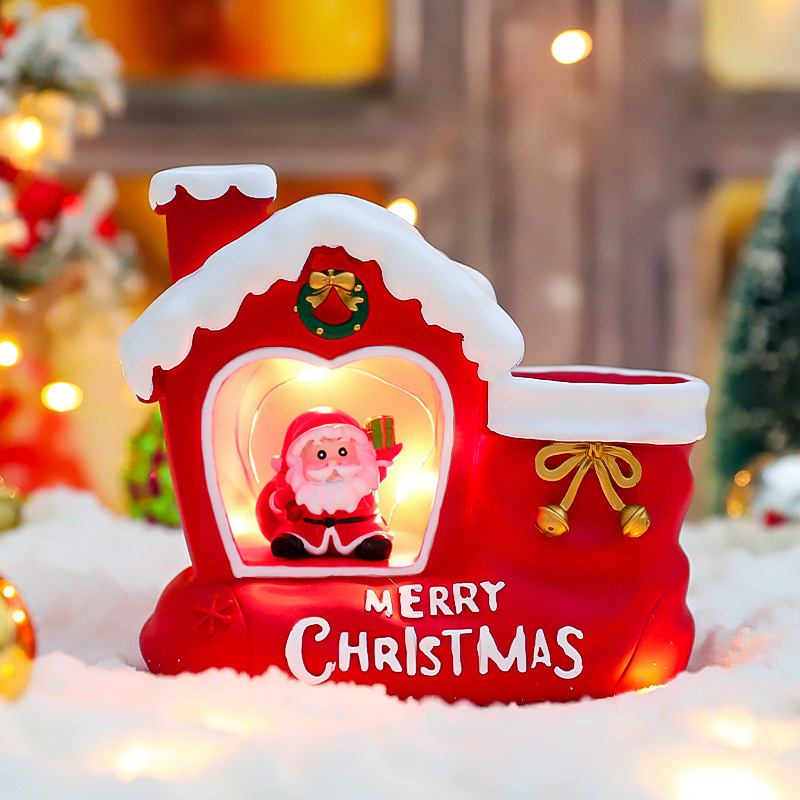 Hộp đựng bút cốc cắm bút giáng sinh santa claus quà tặng, đồ lưu niệm