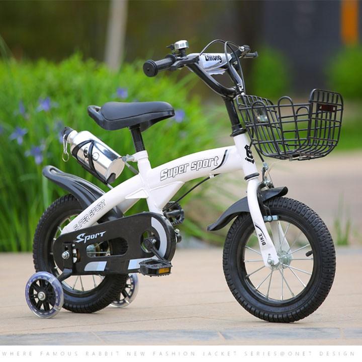 Xe đạp trẻ em 3 tuổi đến 10 tuổi, xe đạp cho bé kèm 2 bánh phụ