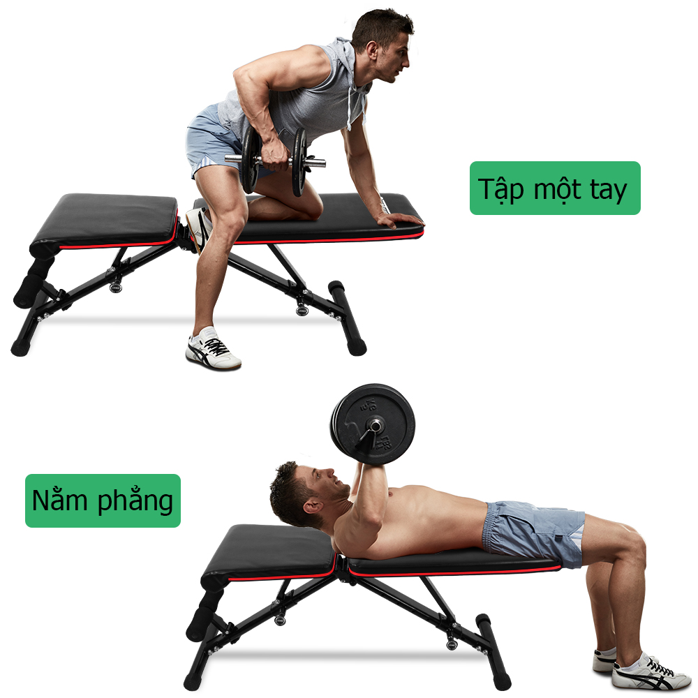 OneTwoFit ghế tập tạ có thể điều chỉnh thể gập xuống đa chức năng,thích hợp cho bài tập toàn thân OT112