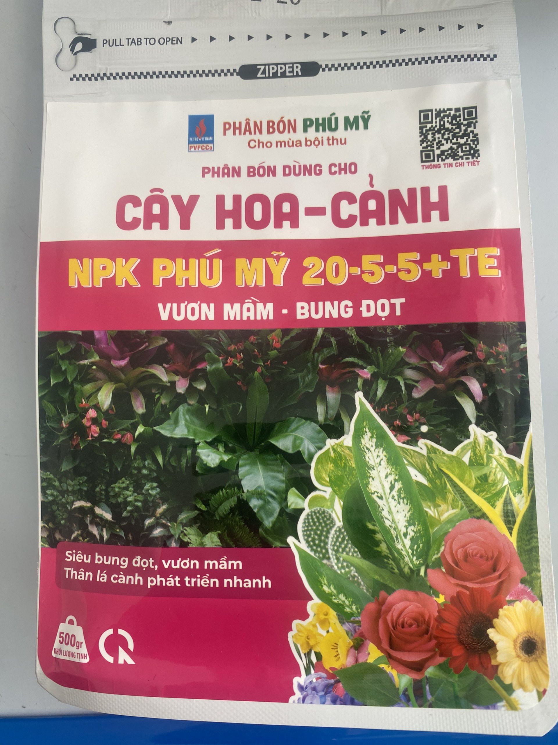 Phân Bón NPK Phú Mỹ 20-5-5 +TE | PHÂN BÓN Chuyên Hoa - Cây Cảnh | PHÂN BÓN