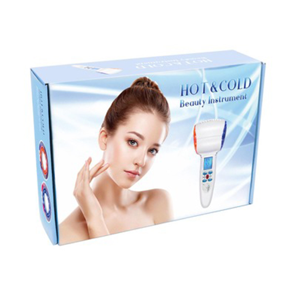 Máy massage nóng lạnh 2 đầu trẻ hóa da bằng ánh sáng sinh học Hàn Quốc Hot và Cold - Tặng kèm máy massage lăn trị thâm quầng mắt, môi Xpreen XPRE118