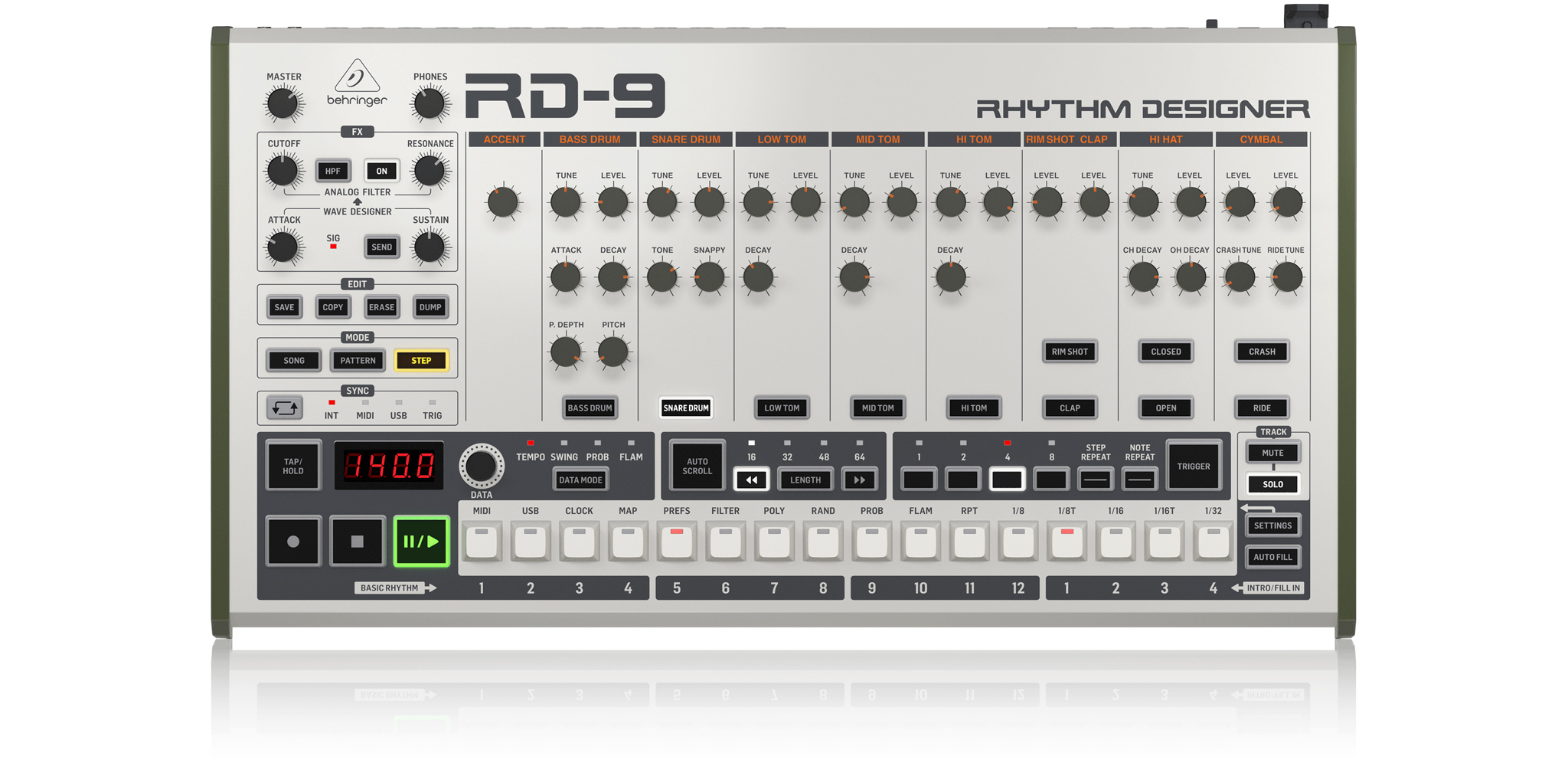 RHYTHM DESIGNER RD-9 Drum Machines-Hàng Chính Hãng