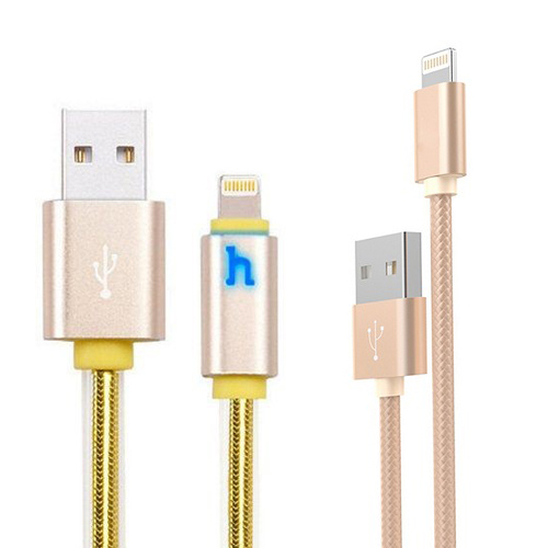 Bộ 2 dây cáp sạc Hoco X2 và Hoco UPL12 tốc độ sạc nhanh chóng tương thích các thiết bị Apple ( Vàng ) - Hàng chính hãng