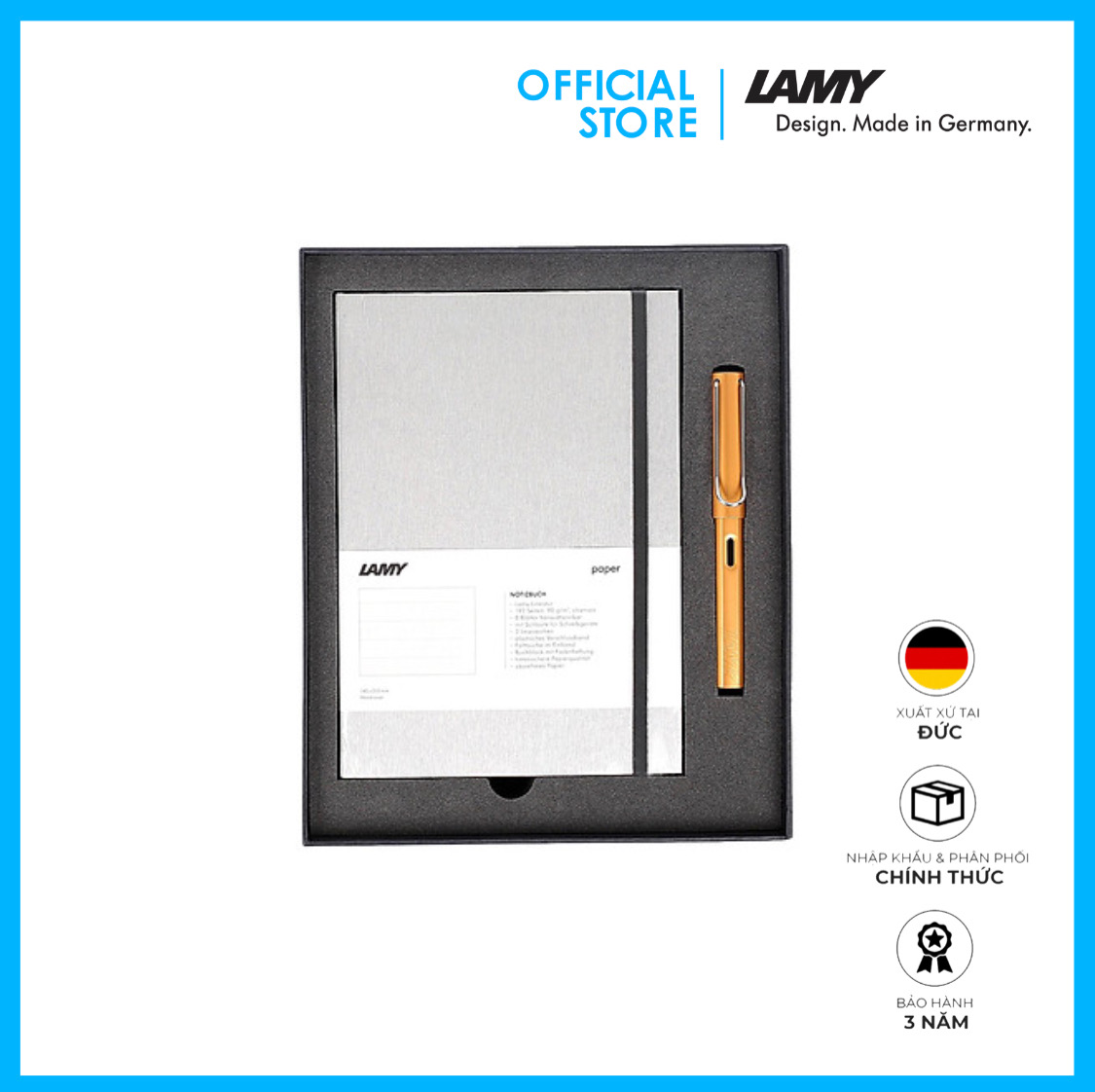 Gift Set Lamy Notebook A5 Softcover Grey + Lamy Al-Star Bronze - GSNAl009