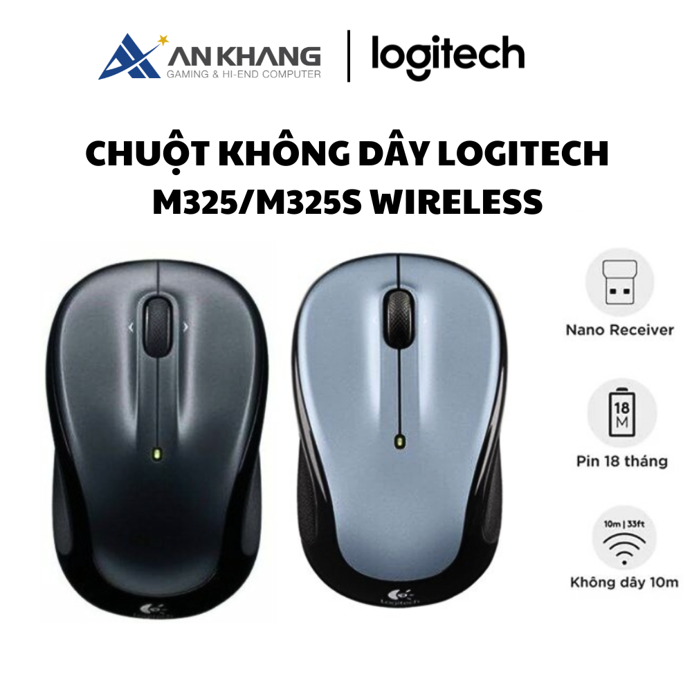 Chuột không dây Logitech M325S Wireless - Hàng Chính Hãng - Bảo Hành 36 Tháng