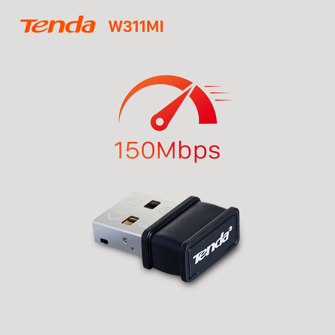 USB kết nối Wifi Tenda W311Mi tốc độ 150Mbps - Hàng Chính Hãng