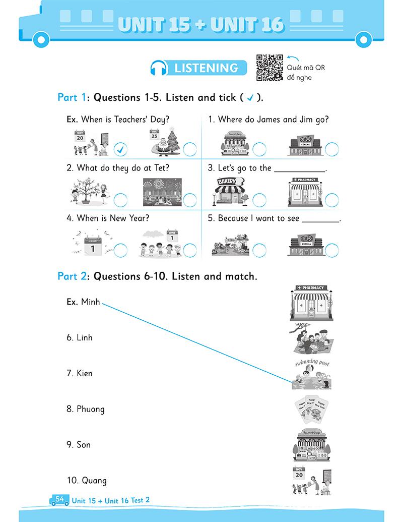 Sách Big 4 Bộ Đề Tự Kiểm Tra 4 Kỹ Năng Nghe - Nói - Đọc - Viết (Cơ Bản Và Nâng Cao) Tiếng Anh Lớp 4 - Tập 2