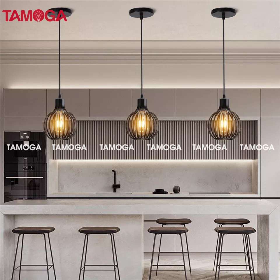 Đèn thả lồng chim TAMOGA BAMI 6870/1 cỡ 230mm+ Tặng kèm bóng led AS Vàng